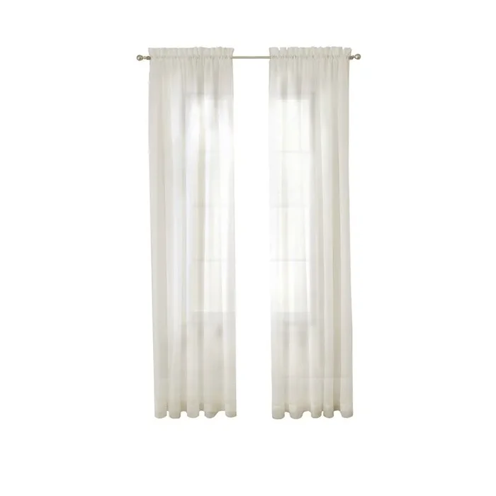 Wayfair Basics Solid Sheer Rod Pocket Curtain Panels (Set of 4) K8196