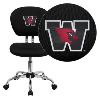 Wesleyan University Cardinals Black Mesh Task Chair – H-2376-F-BK-41112-EMB-GG