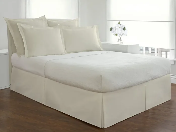 White Demorest Basic Microfiber Tailored 14″ Bed Skirt SC467