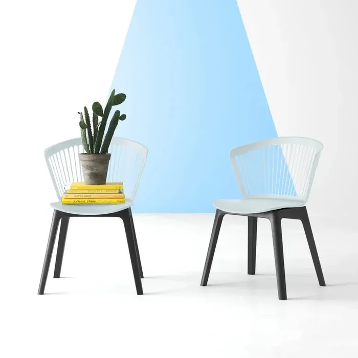 White Vinson Slat Back Side Chair (Set of 2)