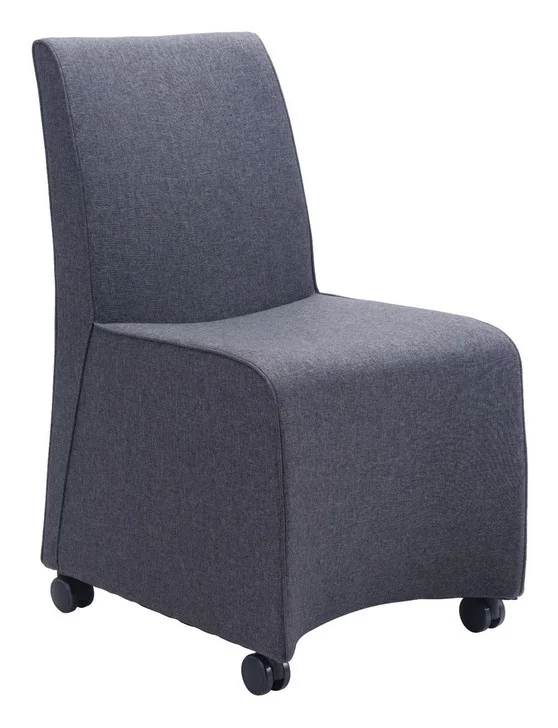 Whittle Dining Chair ( Set of 2 ), Gray, Fabric