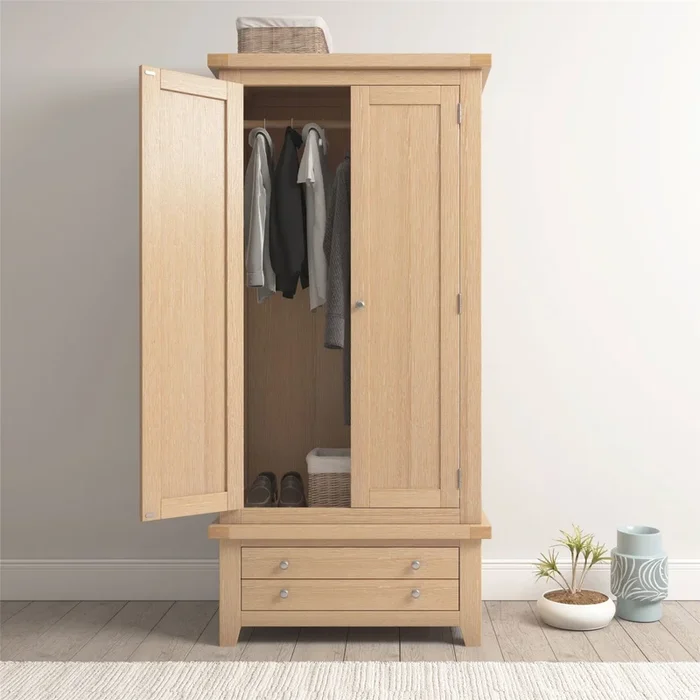 Windsor 2 Door 1 Drawer Double Wardrobe