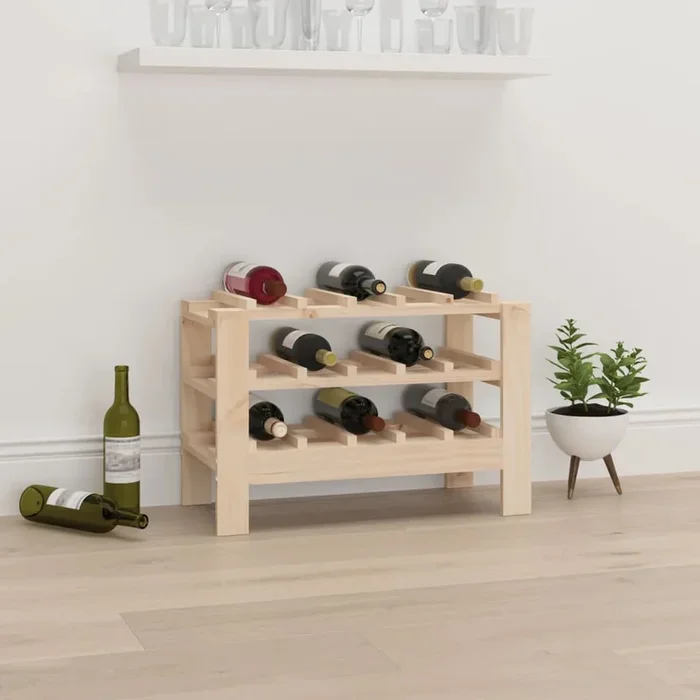Wine Rack Solid Wood Pine