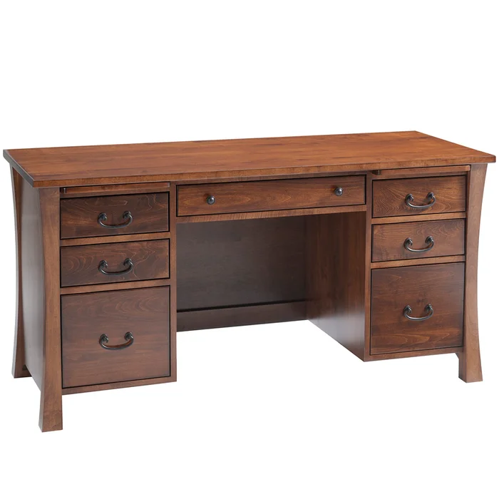 Woodbury Amish Pencil Desk with Hutch Option