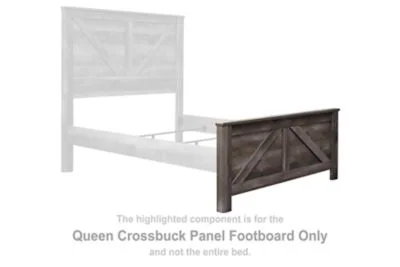 Wynnlow – Gray – Queen Crossbuck Panel Ftbd