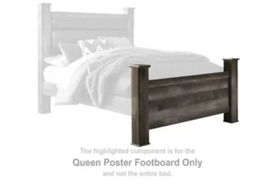Wynnlow – Gray – Queen Poster Footboard