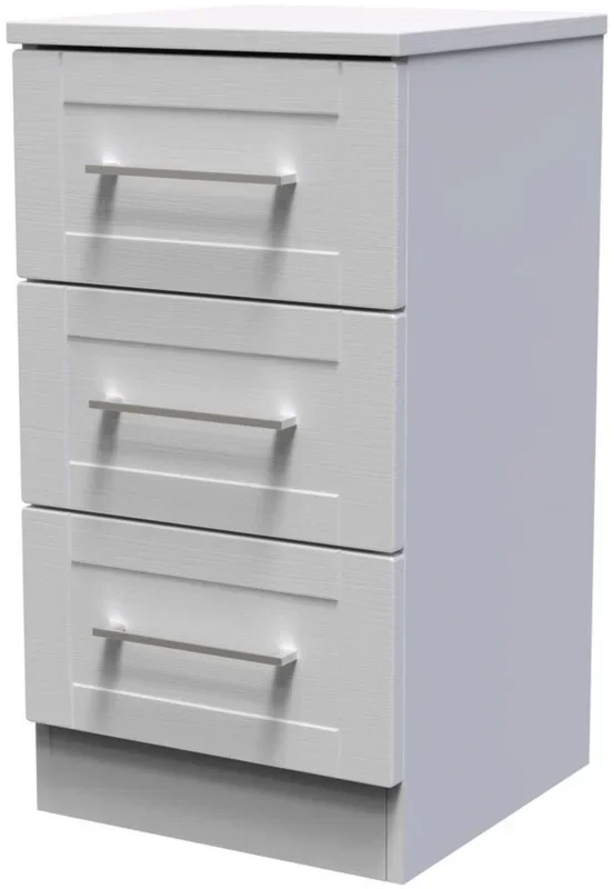 York 3 Drawer Bedside Table