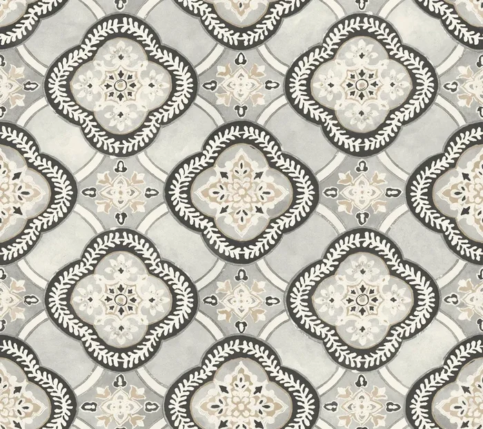 York GO8213 Garden Trellis Onyx Wallpaper