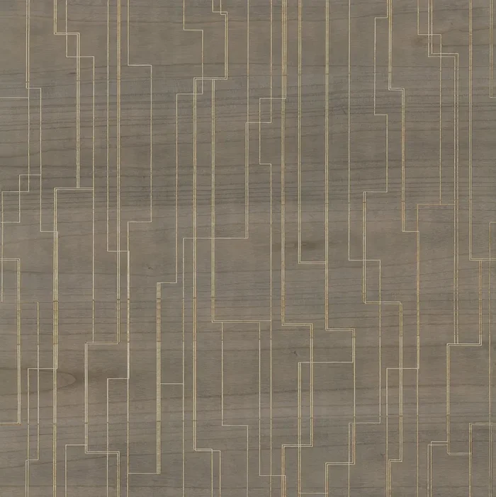 York GV0259 Inlay Line Mink Wallpaper