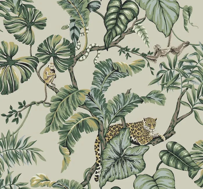 York HO2144 Jungle Cat Beige Wallpaper