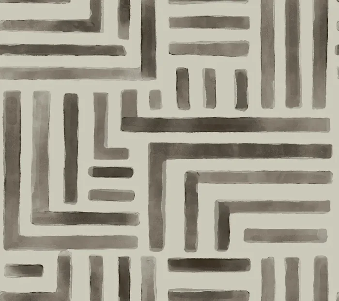 York LM5363 Painterly Labyrinth Warm Neutral Wallpaper