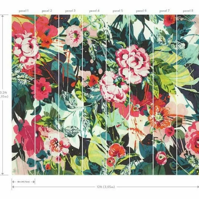 York MU0218M Pop Floral Wall Mural