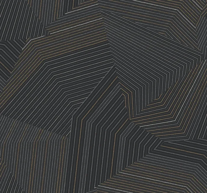 York OI0614 Dotted Maze Black Wallpaper