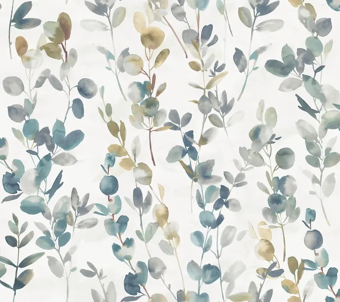 York OS4313 Joyful Eucalyptus Turquoise Wallpaper