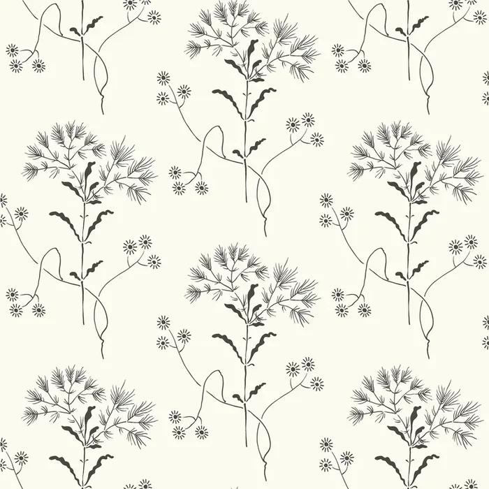 York PSW1153RL Magnolia Home Wildflower Black & White Peel & Stick Wallpaper
