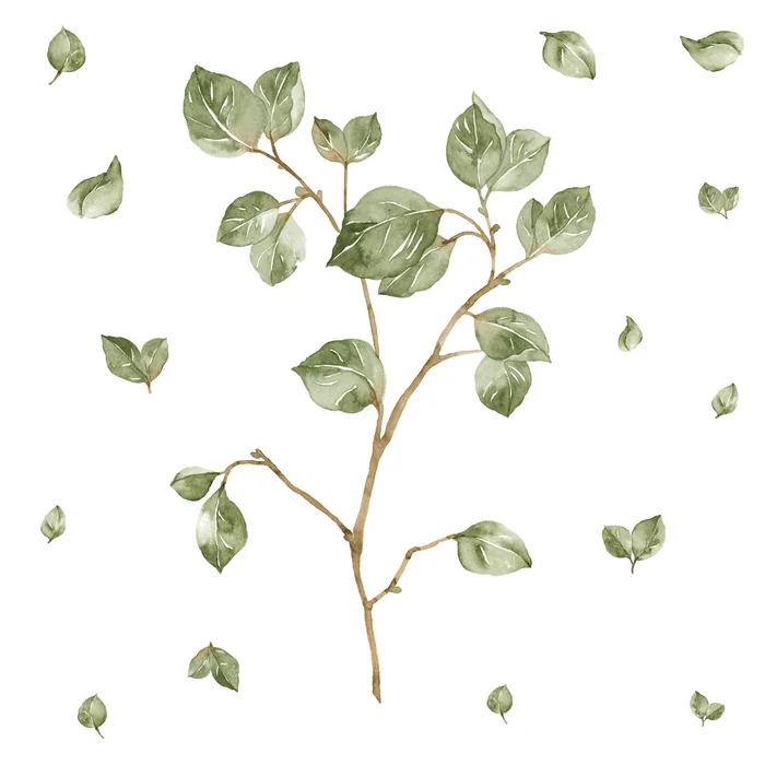 York Wallcoverings RoomMates Leaf Twig Giant Wall Decals Modern Botanical Multicolor Wallpaper – RMK4080GM