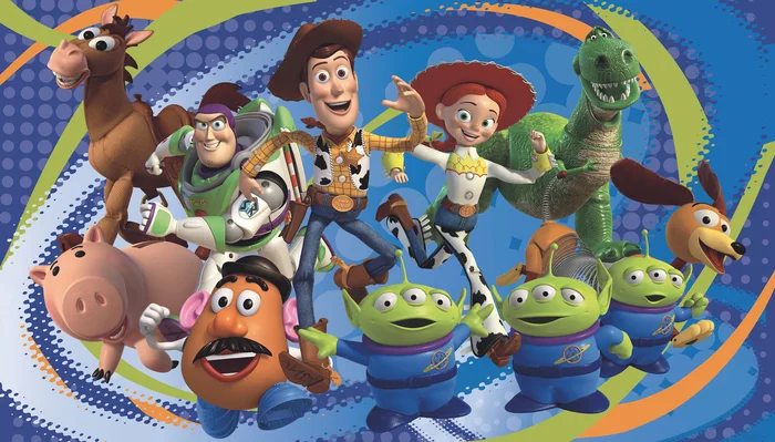 York Wallcoverings RoomMates Toy Story 3 Chair Rail Wall Mural Whimsical Licensed Multicolor Wallpaper – JL1204M