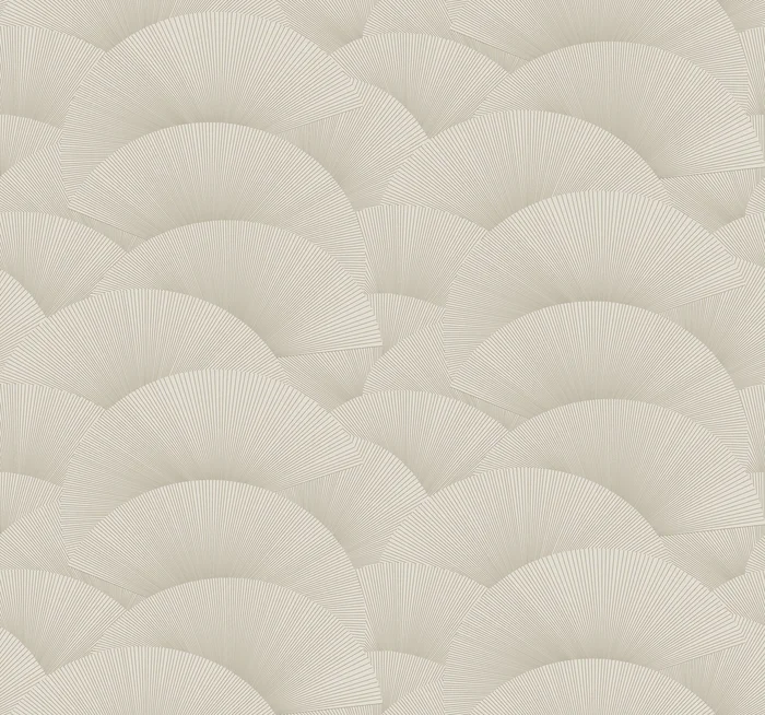 York Wallcoverings Tea Garden II Morning Shell Taupe and Gold Wallpaper Transitional Geometrics Browns – ZA8024