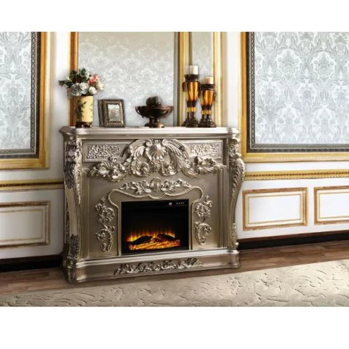 Zabrina – Fireplace – Antique Silver Finish – 49.7″