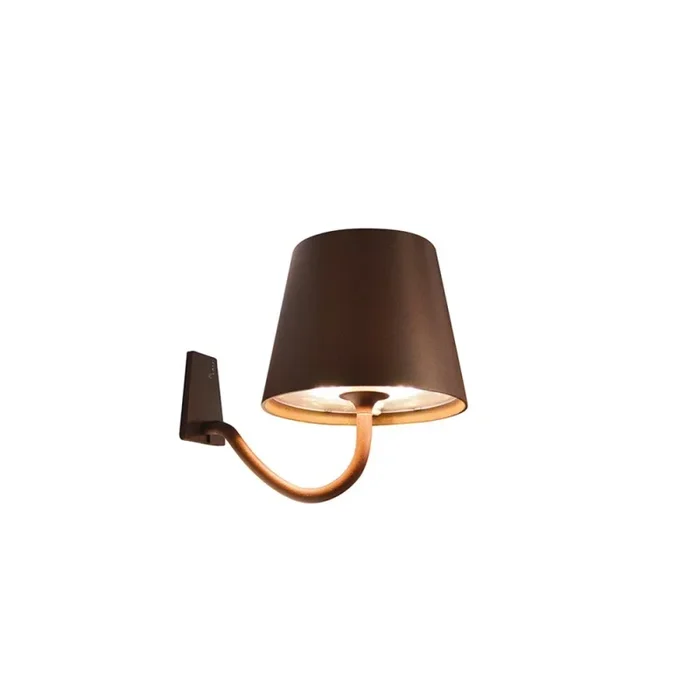 Zafferano Poldina LED rust battery Wall Lamp
