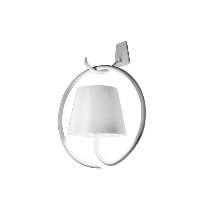 Zafferano Poldina white battery Wall LED lamp with hook