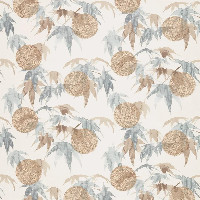 ZOFFANY Acer Fabric Leaves , Trees Charcoal,Stone – ZATM332440