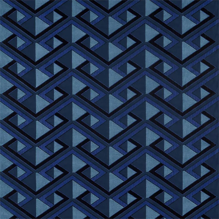 ZOFFANY Kuba Fabric Geometric Lapis – ZICO333022