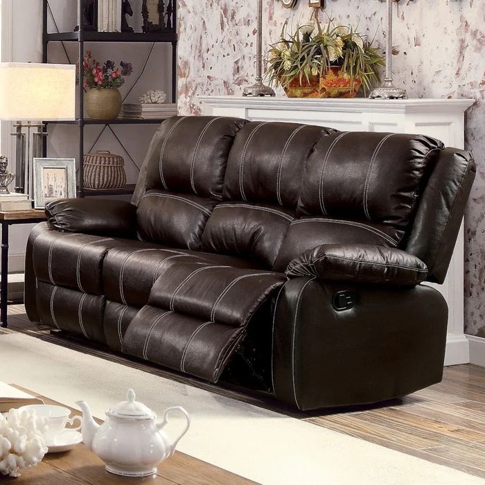 Zuriel – Synthetic Leather Recliner Sofa